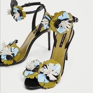 Zara Floral Heels